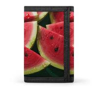 YHNNH Watermelon Beautiful Trifold Wallet Polyester Casual Wallets Portable Stylish Coin Purse for Men And Women