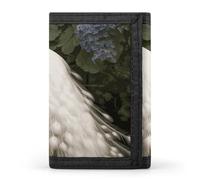 YHNNH White Peacock Trifold Wallet Polyester Casual Wallets Portable Stylish Coin Purse for Men And Women
