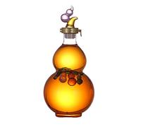 YHNNH, with Wooden Base Large Capacity Liquor Dispenser Transparent Crystal Glass Wine Bottle for Dad, Husband or Boyfriend Whiskey Carafe(1L)