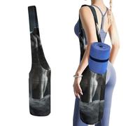 YHNNH Wolf at Night Yoga Mat Bag Yoga Backpack Multi Pocket Exercise Yoga Mat Carrier Multi-Functional Storage Bag for Pilates Beach Travel And Everyday Use