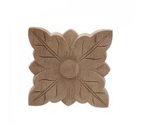 YHNNH， Wood Carved Mouldings, Wall Sculptures Mirrors 2Pcs Vintage Unpainted Decal Corner Applique Frame Furniture Cabinet Decorative Wooden Miniature Craft(10cmX10cm)