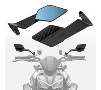 YHNQFB 2pcs Motorcycle Rearview Mirrors for Triumph Speed Triple 1200 RS, Wind Wing Stealth Side Mirrors Adjustable Aluminium Alloy Side Mirrors High Definition Anti-glare,A