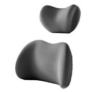 YHNQFB lumbar Support Cushion for BMW X3 E83 F25 G01, Ergonomic Memory Foam, Car Seat Neck Pillow Lumbar Pillow Back Cushion Relieve Back and Neck Pain, B-Grey