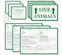 YHNTGB 50 pcs Live Animal Stickers Labels for Airline Cargo Crates Includes Fragile Arrow Markings Ideal for Shipping Packing Animals Safely This Side Up Animal Handle Shipping Warning Care Stickers