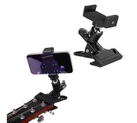 YHNTGB LMS Guitar Phone Mount Black Clamp Install Clip On 360 Rotating Ball Head Suitable for 5.5cm to 7.5cm Handset Versatile Functionality Multipurpose Use