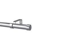 YHO Chrome Extendable Metal Curtain Pole Rod Various Finials 19mm & 28mm Diameter (Riga Without Rings, 19mm 0.7m - 1.2m Extendable)