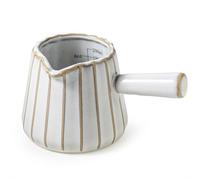 YHOJOY Ceramic Espresso Cups, Espresso Measuring Cup with Handle, Expresso Shots Cups with Scale, Espresso Accessories, 200ML /6 OZ, Cream White