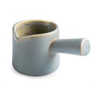 YHOJOY Espresso Measuring Cups, Blue, 3 Oz/90 Ml, 1 Piece, Ceramic, Double-Spout Design, Dual Measurement Scales, Comfortable Grip, Heat-Resistant, Versatile for All Kitchen Needs