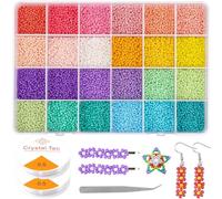 Yholin 12000Pcs 2mm Seed Beads for Jewellery Making, Small Beads for Bracelet Making Kit, Friendship Bracelet Making Kit, Mini Beads Tiny Beads for DIY Necklaces Earrings Crafts