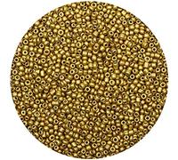 Yholin 6000pcs Glass Seed Beads Bulk,2mm 12/0 Craft Seed Beads Small Pony Beads for DIY Craft Project Bracelet Necklace Jewelry Making -Metallic Light Green Gold Waist Beads Spacer Beads with Tweezers