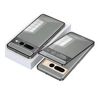 YhomeY Metal Bumper Frame Case for Google Pixel 7/7 A/7 Pro/8/8 A/8 Pro, Luxury Premium Aluminum Alloy Shockproof Bumper Frame with hard Plaastic back cover,Gre,7