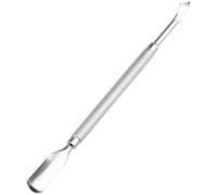 YHOMU 6.3 in Stainless Steel Cuticle Pusher, Ultra-Thin Nail Polish Scraper with Non-Slip Grip, Dual-Ended Fingernail Dead Skin Remover