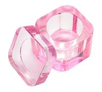YHOMU Crystal Glass Cup, Nail Dappen Dish with Lid, Rounded Corners Design, Portable, Suitable for Jewelry and Nail Art, Gradient Color