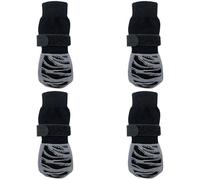 YHomU Dog Socks 4 Pcs Anti-Slip Paw Protector, Cotton Blend M Size 6.3 In, Straps, Prevents Licking