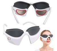 YHOMU Eye Massage Glasses, Rechargeable Under-Eye Therapy Device, Hands-Free Heating & Vibration Massager With Silicone Mask And Auto Shut-Off, Home Office
