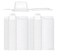 YHomU Wax Melt Clamshells 100 Pcs, Square 1 Oz Containers, Pet, Single Cube Molds 2.5 X 2.3 In