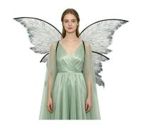 Yhong Butterfly Fairy Wings for Adults Parade Accessory Black One Size