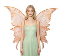 Yhong Butterfly Fairy Wings for Adults Parade Accessory Orange One Size