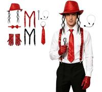 Yhong Unisex Sparkling Accessory for Costumes Event Accessory Red One Size