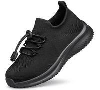 YHOON Boys Girls Shoes Kids Trainers Lightweight Breathable Athletic Running Tennis Fitness School Child Sock Shoes Black Little Kid Size 10.5