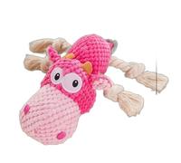YHOPJKFRA Squeaky Dog Toys, Plush Dog Toys, Dog Teddy Toys, Dog Teething Toys, Puppy Chew Toys for Small Medium Dogs | Pink hippopotamus