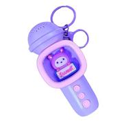 Yhplxyuus Cartoon Microphone Toy with Builts in 15Second Recorders and Keychain Design Lightweight Travel Little Kids Portable Toy Microphone for Children