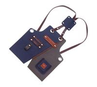 Yhplxyuus Customizable Miniature Workwear Apron for Dolls PU Leather Construction Play Scene Decoration Adjustable Doll Clothes