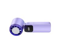 Yhplxyuus Handheld Cooling Fan with Ice Ceramic Plate 3500mAh, Purple | Ice Ceramic Cooling Technology, Digital Display, Double Airflows Design, USB Charging for Indoor Cooling,