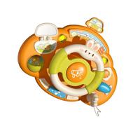 Yhplxyuus Interactive Toddler Car Simulation Toy with Musical Sound Effects Rotating Controls for Cognitive Development Play Battery Easy Car Simulators