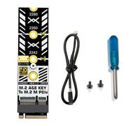 Yhplxyuus Networking Adapter Card Converting E to M Slot for Installing WiFi Card in Various Devices PCIe USB Adapter