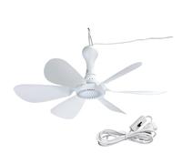 Yhplxyuus USB Powered Ceiling Canopy Fan 3 Speed Extension Cord Small Portable Quiet Small USB Ceiling Hanging Fan for Camping Brushless Motor