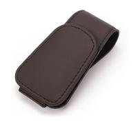 YHQKJ Car Sunglasses Holder for Nissan Micra 1992-2022, Glasses Holders Magnetic Sun Visor Eyeglass Hanger Clip PU Leather Auto Accessories,I/Brown