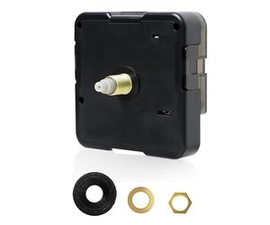 YHQZ 1 Pcs Quartz Clock Mechanism,Silent Quartz Clock Mechanism Movement Kits,Black Wall Clock Movement Parts Kits,Clock Mechanisms Battery Powered for DIY Clock Replacement Repair Home Office(Black)