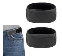 YHQZ 2 Pcs No Buckle Belt,Lazy Adjustable Belt,Adjustable Invisible Side Belts,No Buckle Elastic Belt,No Buckle Belts For Men For Walking,Work,Home,Traveling,Jeans Pants,Convenience Belt(Black)
