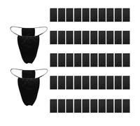 YHQZ 50 Pcs Non-woven thong,Disposablethong,Spa thong,For sauna,Travel and other needs,Suitable for tanning,SPA,Massage and other body care activities Can effectively protect your privacy Black