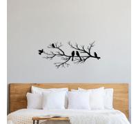YHR Home Decor - Garden & Bedroom Decor - Wall Art - Birds Branch Metal Wall Art 60x30