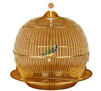 YHRJ Decorative bird cages Decorative Bird Cages Home Decor,Affordable Retro Golden Bird Cage, Elegant Decoration Parrot Cage, Dove Pearl Bird Canary Cage, Package (Color : Gold e)