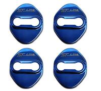 YHRNN 4 Pcs Stainless Steel Car Door Lock Cover, for Ford Focus 2019-2020 Latch Protector Anti Corrosion Car Interior Accessories,Blue