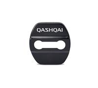 YHRNN 4 Pcs Stainless Steel Car Door Lock Cover, for Nissan Qashqai Latch Protector Anti Corrosion Car Interior Accessories,Black