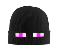 YHRYHYM Classic Knitted Hats Enderman Eyes Warm Beanie Anime Unisex Headwear Caps Outdoor Sport Gift