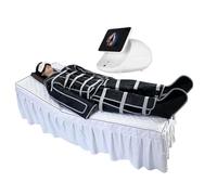 Yhsdfcn 3-in-1 Professional Pressotherapy Machine with Heat Sauna Suit and Eye Massager, Air Compression Lymphatic Drainage System for Slimming, Detox and Muscle Recovery,Black