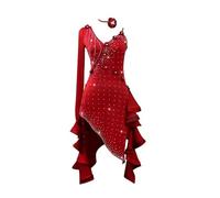 Yhsgscr A,3XS, Professional Competition Latin Dance Dresses Simple Fashion Tango Cha Cha National Standard Performance Costumes