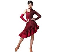 Yhsgscr A,L, Latin Dance Dresses Simple Generous Tango National Standard Performance Clothes Fringe Competition Skirt for Rumba