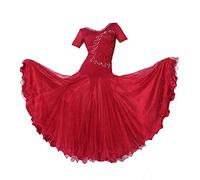 Yhsgscr Adult Ballroom Performance Dress Modern Dancewear for Women Banquet Clothing National Standard Waltz Dance Skirt,D,S