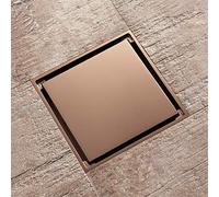 YHSGY 10 * 10 Cm Floor Drain Rose Gold Brass Waste Drain Strainer Cover For Home Kitchen Bathroom Toilet Laundry Garden Outdoor
