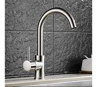 YHSGY 360 Degree Rotate Kitchen Faucets Brushed Nickel Brass Single Hole Deck Mounted Kitchen Sink Tap Torneira Cozinha
