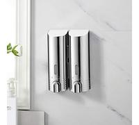 YHSGY 380Ml Wall-Mounted Soap Dispenser Double-Head Soap Dispenser Household Chrome-Plated Soap Dispenser