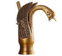 YHSGY Bathroom Sink Taps Antique Brass Swan Shape Bathroom Basin Sink Faucet One Hole Mixer Tap Deck Mounted