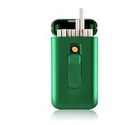 YHSGY USB Lighter 2 in 1 Rechargeable Flameless Windproof Electric Lighter 5 Pack Replacement Coil Cigarette Case with Lighter Portable 20pcs 100 Slim Cigarettes (Replacement Coils 5pcs) (Color : D)