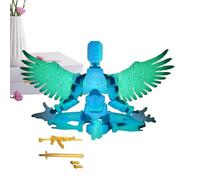 Yhsioaklo 3D Printed Action Figures- Joint Movable Figures, Polymer Android, Full Body Mobile Robot With Flexible Skeleton Parts | Creative Desktop Decoration For Home Office Setup Studio Workspa